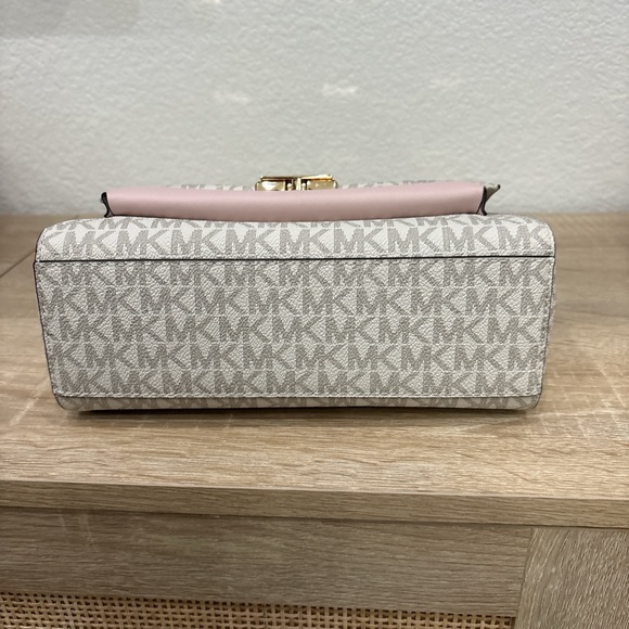 NWT Michael Kors Lita Medium Two-Tone Logo Crossbody Bag - Picture 4 of 7